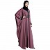 Front open kaftan with embroidery work- Puce Pink Front open kaftan with embroidery work- Puce Pink